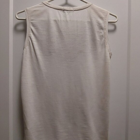 GAP Women's Beige Sleeveless Tank w/Tan Embroidered Design - Size XS/TP - Picture 2 of 8